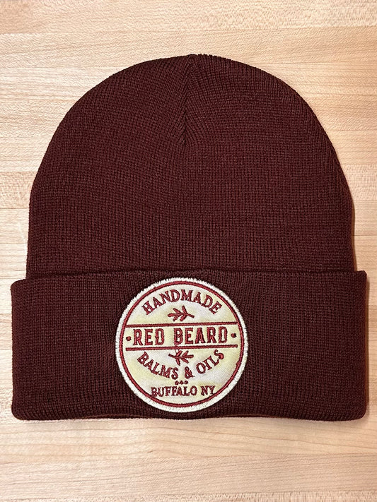RED BEARD PATCH BEANIE