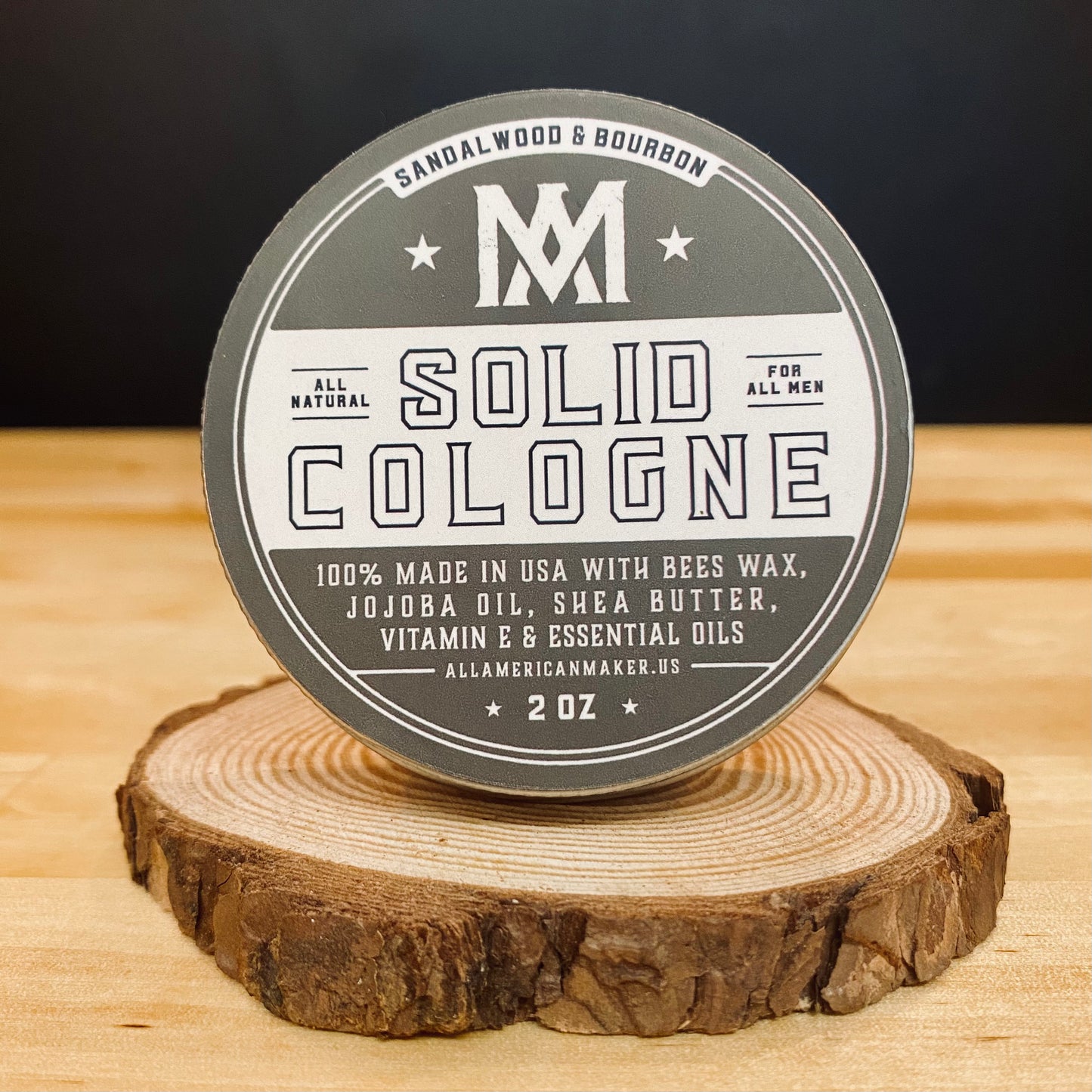 SANDAL WOOD + BOURBON SOLID COLOGNE