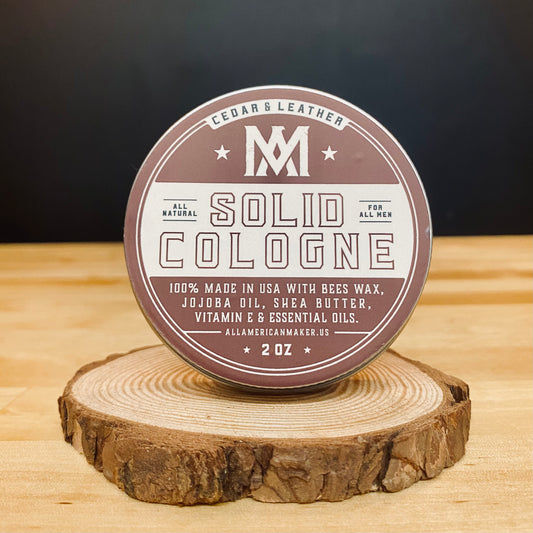 CEDAR + LEATHER SOLID COLOGNE